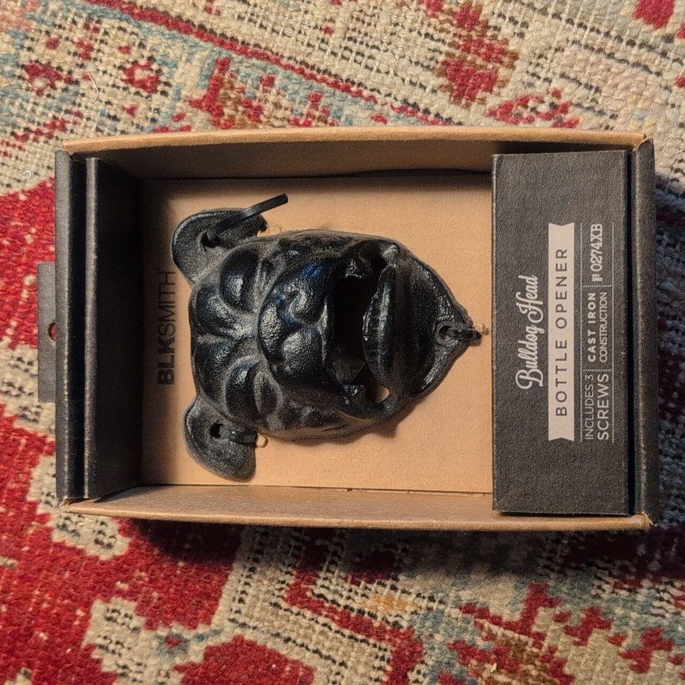 NWTO Bulldog Head Cast Iron Bottle Opener - Picture 2 of 9